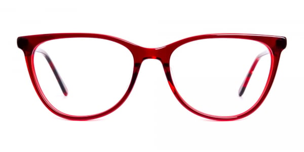 wine red cat eye glasses frames