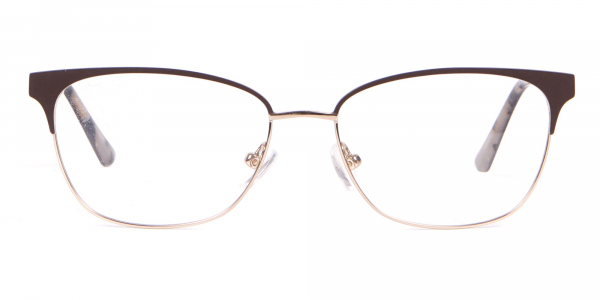 Calvin Klein CK18108 Women Rectangular Metal Glasses Brown