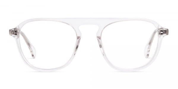 crystal clear or transparent wayfarer full rim glasses frames