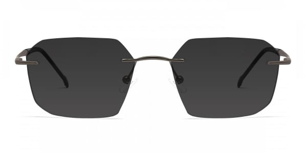 Grey rimless sunglasses  