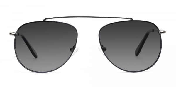 dark navy thin gunmetal aviator grey tinted sunglasses frames
