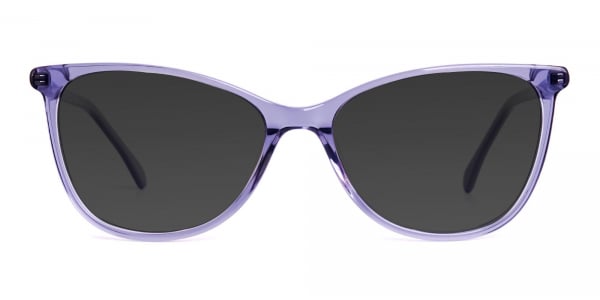 transparent space grey cat eye brown tinted sunglasses frames