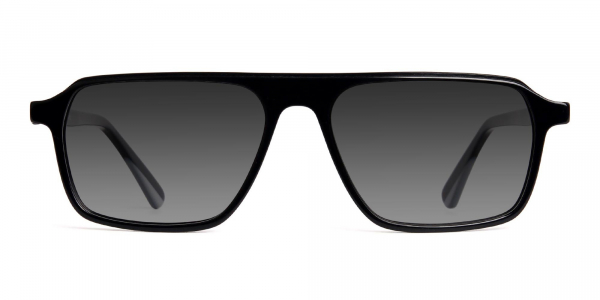 Black Tint Rectangular Sunglasses