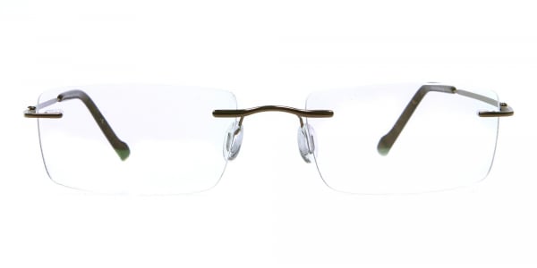 Rimless Glasses in Brown for Men & Women  