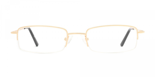 half rim metal eyeglasses