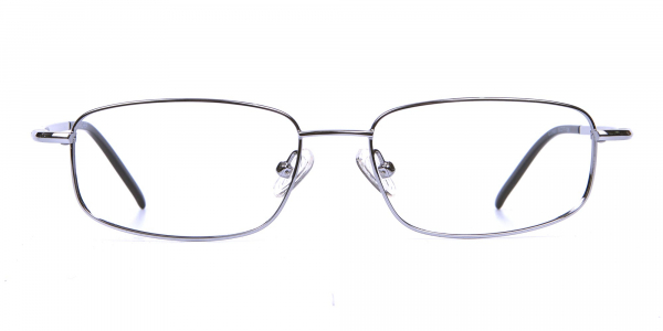 Rectangular Eyeglasses in Gunmetal, Eyeglasses  