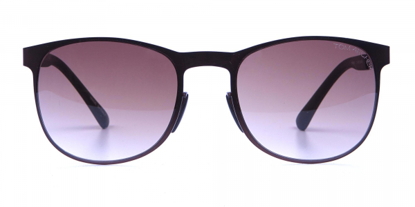 Brown and bronze sunglasses in Round Metal Frame