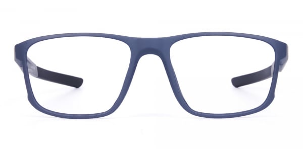 Matte Blue Rectangular Glasses For Golf