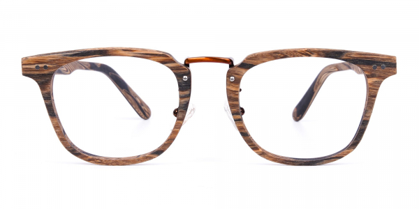 Walnut Brown Full Rim Wooden Glasses