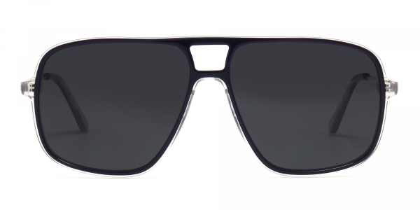 blue oversized sunglasses