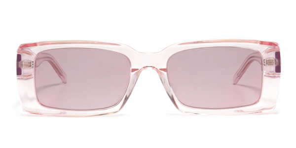 pink rectangle sunglasses for women