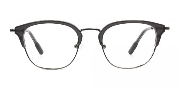 Wayfarer & Browline Gunmetal Silver Grey Translucent glasses  