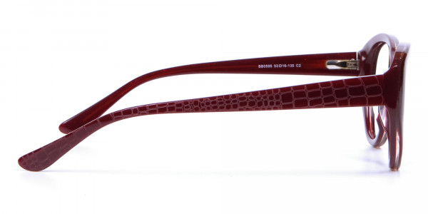 Burgundy Red Glasses -3