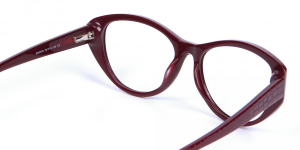 Burgundy Red Glasses -4