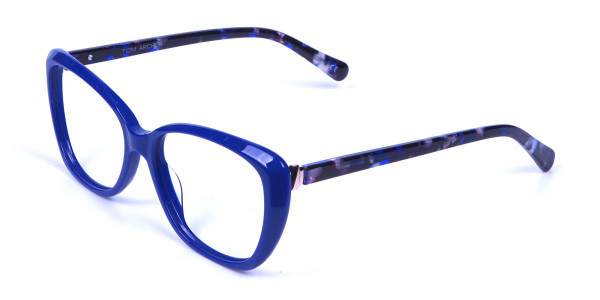 Royal Blue Cat Eye Glasses for Women - 2