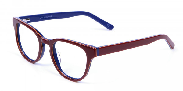 Mahogany Blue and Orange Glasses - 2