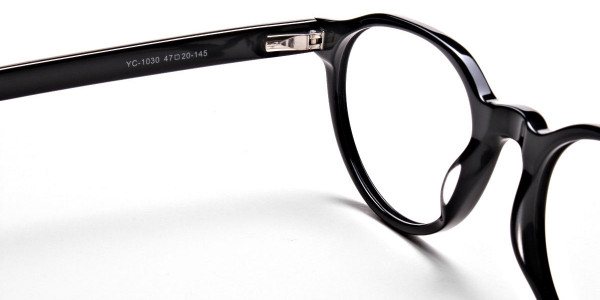 Smart Black Round Eyeglasses -5