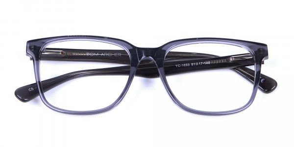 Transparent Grey Glasses - 5