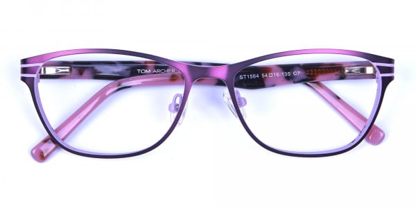 Pink & Black Cat Eye Glasses -5