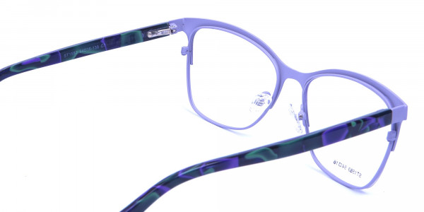Violet & Aurora Green Dual Tone Glasses -4