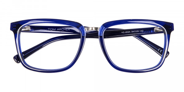 Navy Blue Rectangular Glasses -6