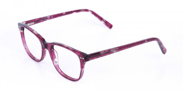 Rose Pink Marble Acetate Rectangular Glasses-3