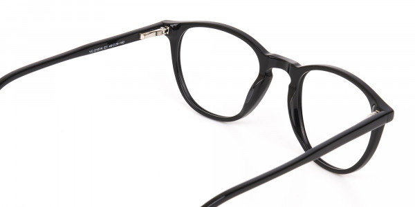 Black Acetate Wayfarer Glasses Unisex-5