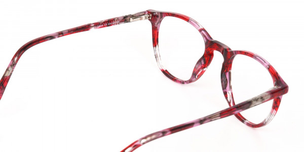 Rose Red Marble Wayfarer Glasses Men Women-5