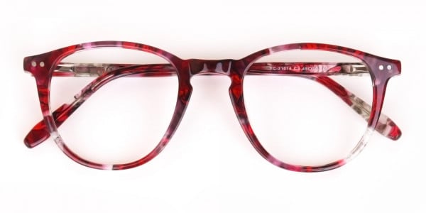 Rose Red Marble Wayfarer Glasses Men Women-6