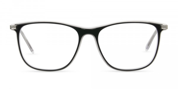Black-and-White-Rectangular-Wayfarer-Glasses - 1