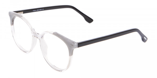 Smart Round Glasses in Trendy Clear Style - 3