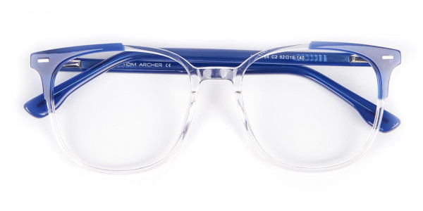 Nerd Wayfarer Colour Mix Frame, Blue Glasses - 6