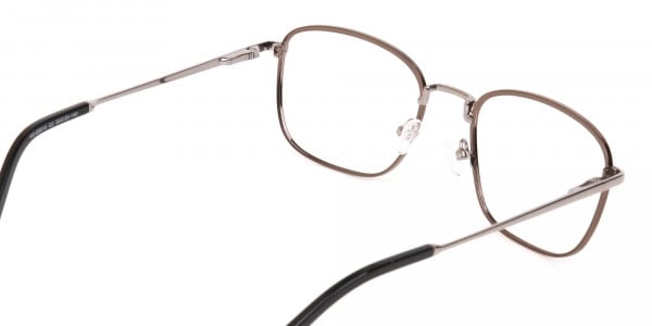 Full-Rim Gunmetal Wayfarer Glasses Frame Unisex-5