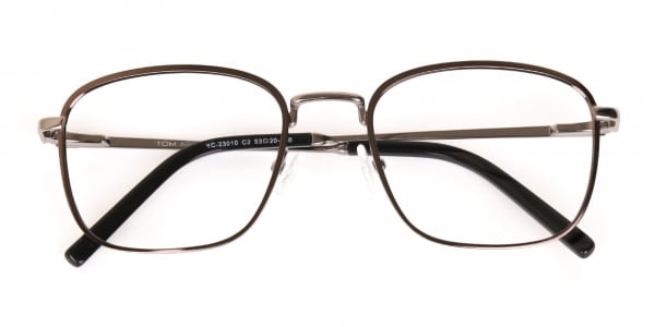 Full-Rim Gunmetal Wayfarer Glasses Frame Unisex-6