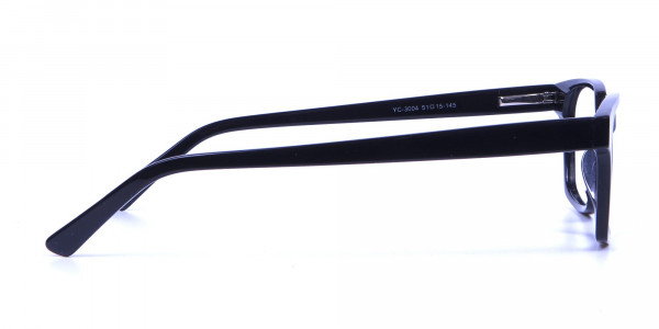 Sleek Black Rectangular Glasses -3