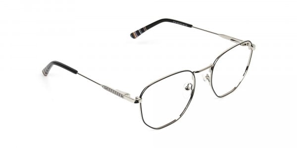 Geometric Black & Silver Spectacles - 2
