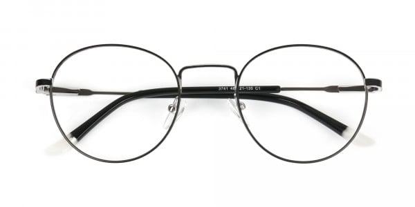 Black & Silver Round Spectacles - 6