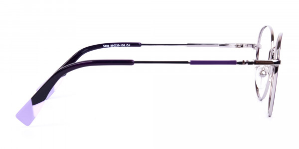 Stylish-Dark-Purple-and-Silver-Round-Glasses-4
