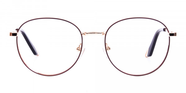 Stylish-Brown-and-Gold-Round-Glasses-1