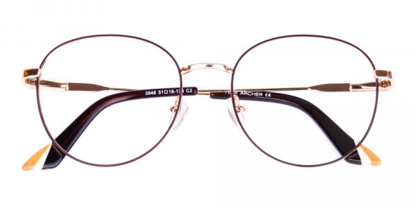 Stylish-Brown-and-Gold-Round-Glasses-6