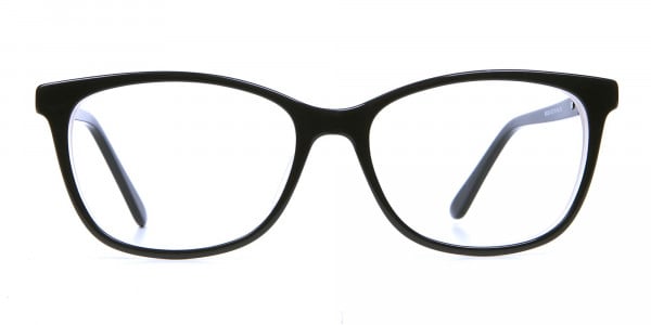 Black and White Cat-Eye Glasses