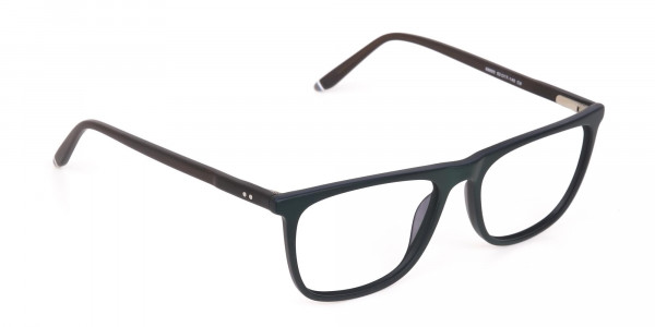 Hunter Green Glasses Frame with Brown Temple - ASTON 2