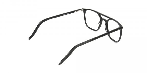 Black Aviator Spectacles in Acetate - 5