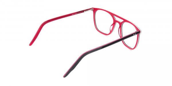Red & Navy Blue Aviator Spectacles - 5