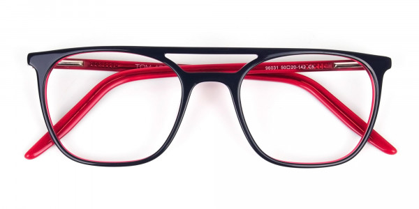 Red & Navy Blue Aviator Spectacles - 6