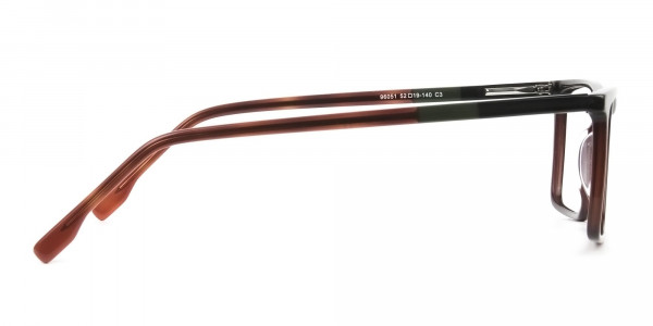 Dark Brown Rectangular Glasses - 4