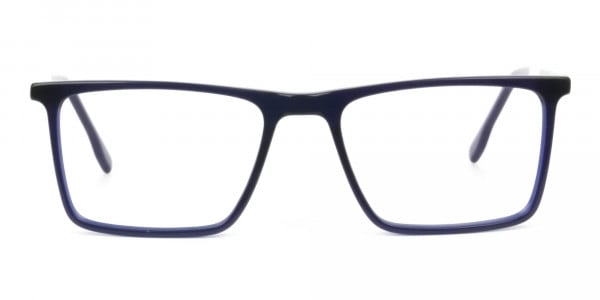 Blue & Green Rectangular Glasses - 1