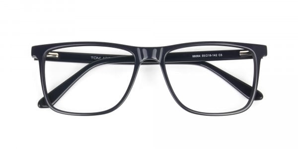 Geek Blue Rectangular Glasses in Acetate - 6