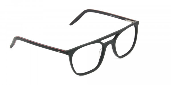 Matte Black Aviator Spectacles - 2
