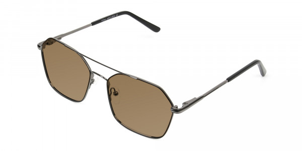 black-gunmetal-geometric-aviator-brown-tinted-sunglasses-frames-3